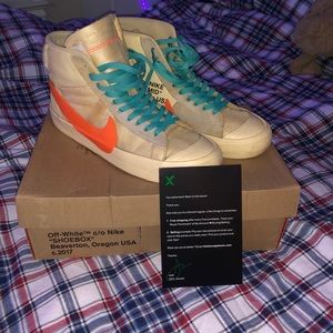Off white Nike blazers